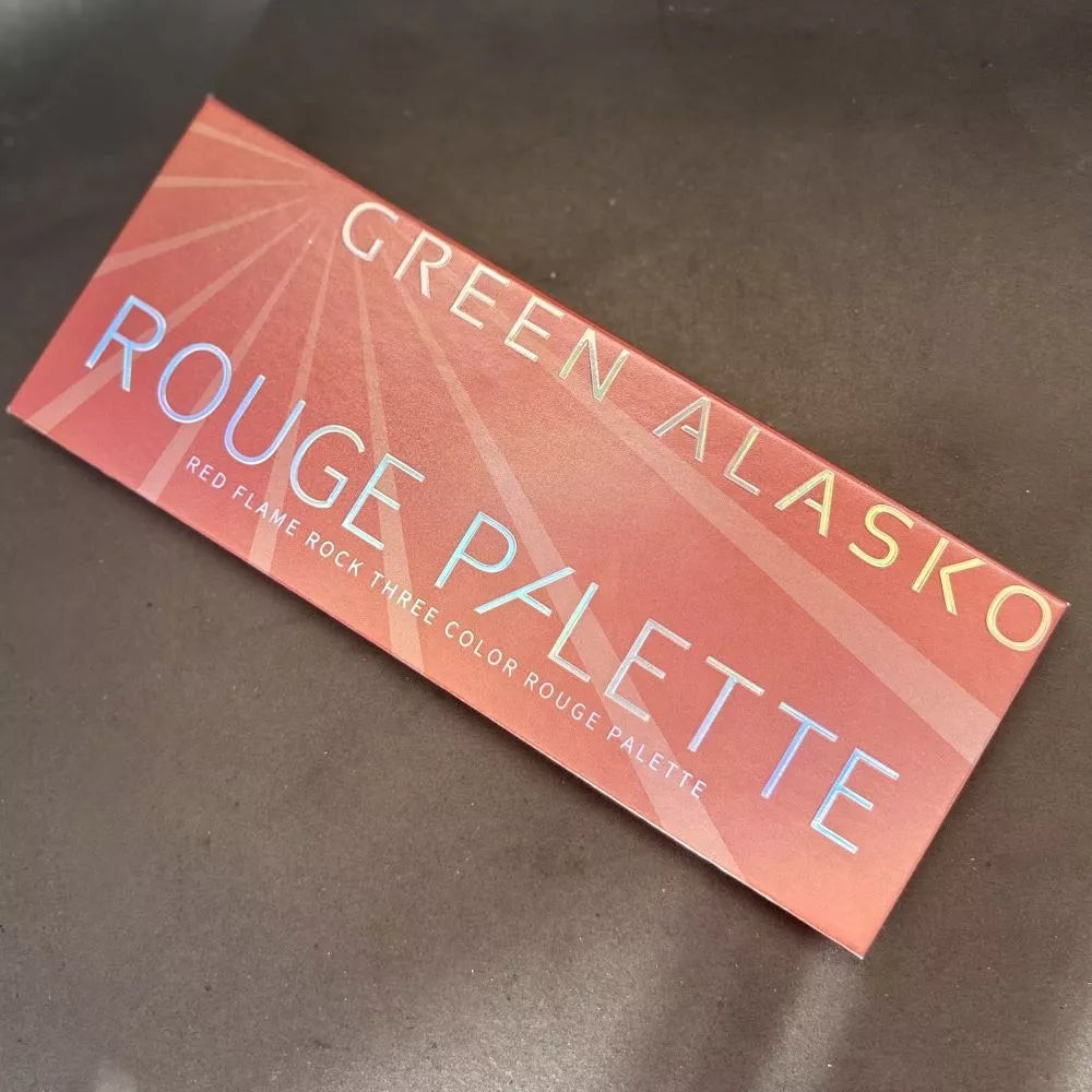 Green Alaska Rouge Blush Palette – Three Colors