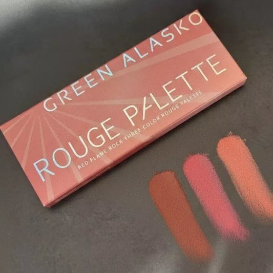 Green Alaska Rouge Blush Palette – Three Colors